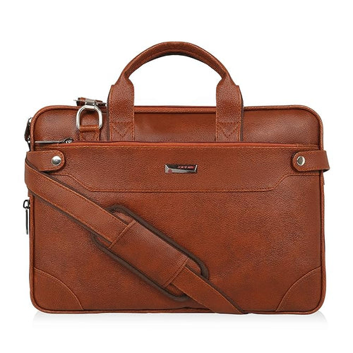 Laptop bags for men office use Faux Leather Laptop Bag for Man - Fits 1415.616 inch Laptop, Macbook, Macbook Pro Messenger Bags for Mens (1-Tan Bag)