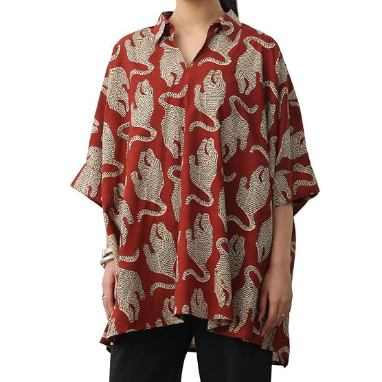 Printed Cotton Blend A Line Kurti Suit