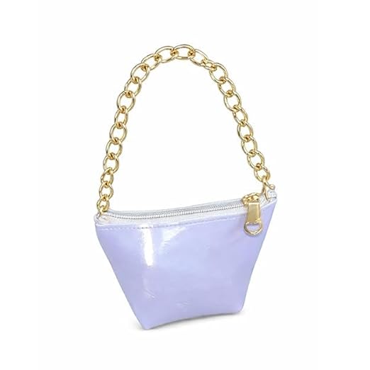 Trendy Mini Chain Handle Handbag for Kids- Stylish Compact Party Purse, Glossy Finish Cute Fashion Pouch