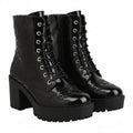 Women & Girls Lace Up Block Heeled Western Boots