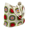Women Handmade Crochet Handbag Handcrafted Handbags For Daily, Cotton Bag Office and Causal Use Multicolor